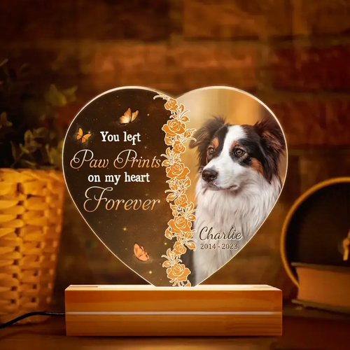 Memorial night light with the duplicate Heart removed